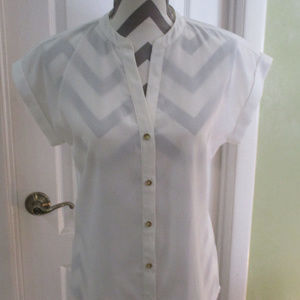 WHITE CAPPED SLEEVE OXFORD